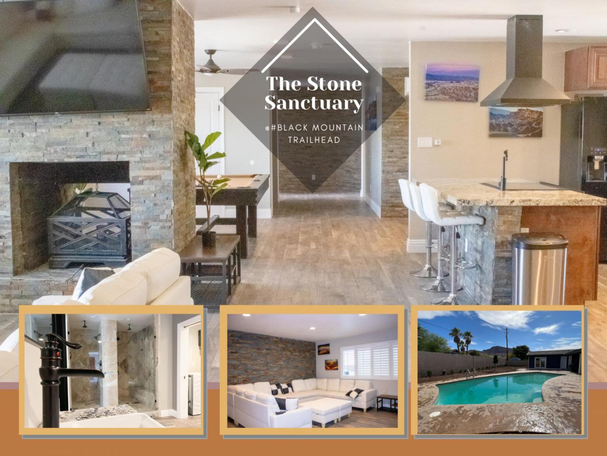 Lux Private Home - Pool, Billiards, 8 Smart Tvs, Board Games, Cotton Bedding - The Stone Sanctuary At Mccullough Hills Trailhead Las Vegas Exterior photo